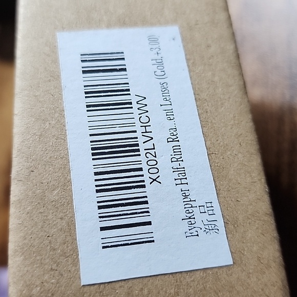 EyeKeeper Fashion Readers Half Rim Readers Gold +3.00 NWT X002LVHCWV - Picture 3 of 3